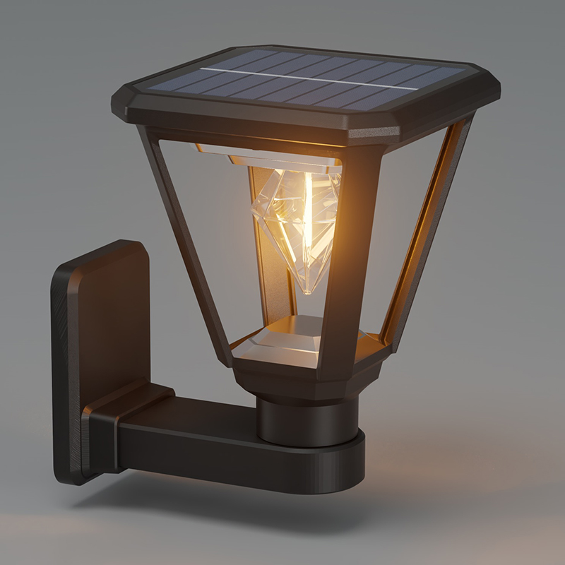 چراغ دیواری مربعی خورشیدی PY-LED GR B02