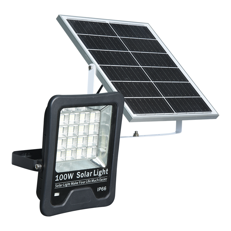 چراغ سیل خورشیدی باتری لیتیوم یونی PY-SLFL20-100W
