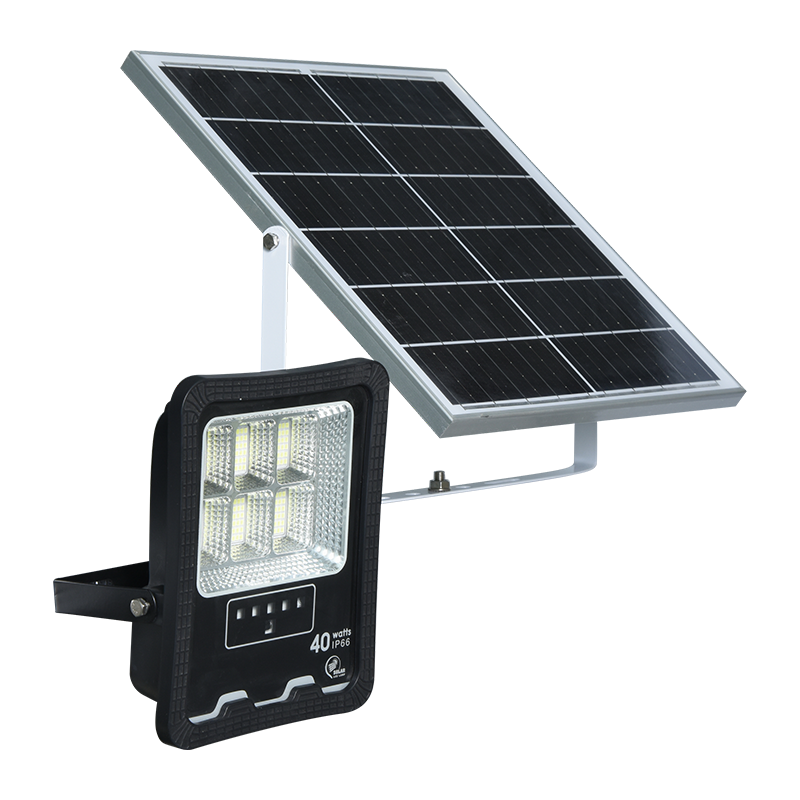 چراغ سیل خورشیدی PY-SLFL20-40W در فضای باز با مصرف کم انرژی