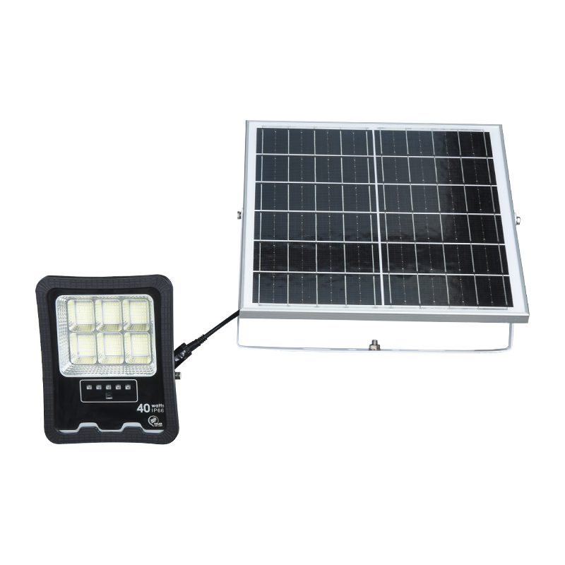 چراغ سیل خورشیدی PY-SLFL20-40W در فضای باز با مصرف کم انرژی
